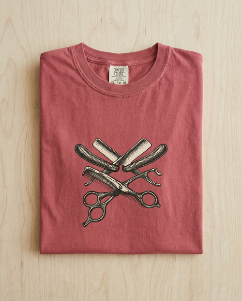 Crimson flat lay