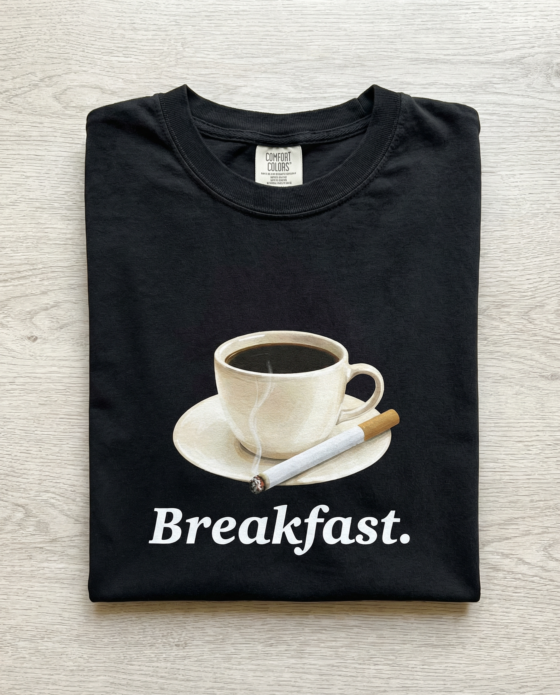 Black flat lay